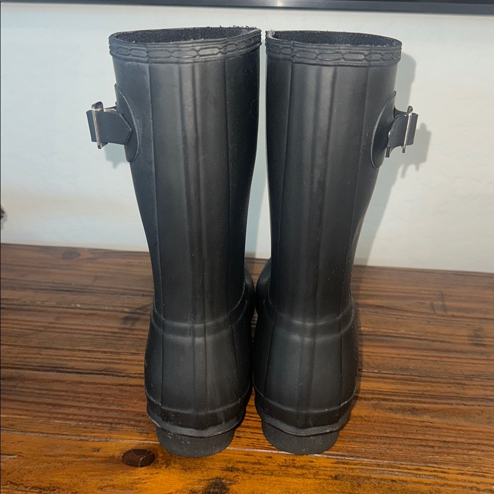 HUNTER Women’s Original Waterproof Matte Black Rain Boot Side Buckle Size 10 - Picture 7 of 15